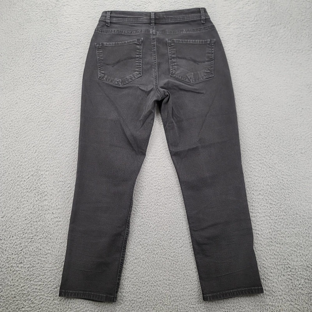 Lee Jeans Womens 6 Medium Black Denim Stretch Modern Series Midrise Fit Cropped - Picture 4 of 11
